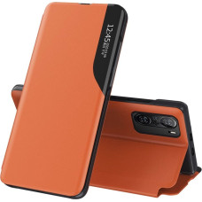 Hurtel Eco Leather View Case Elegant Flip Cover Case with Stand Function Xiaomi Redmi K40 Pro + / K40 Pro / K40 / Poco F3 Orange