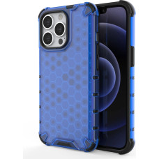 Hurtel Honeycomb Case armor cover with TPU Bumper for iPhone 13 Pro blue