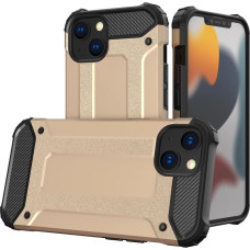 Hurtel Hybrid Armor Case Tough Rugged Cover for iPhone 13 golden