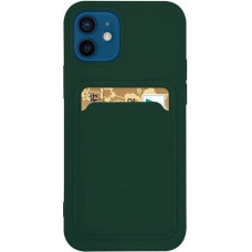 Hurtel Card Case Silicone Wallet Case With Card Slot Documents For Samsung Galaxy S21 + 5G (S21 Plus 5G) Dark Green