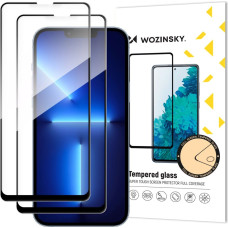 Wozinsky set of 2x super durable Full Glue tempered glass with frame Case Friendly iPhone 14, iPhone 13 Pro / iPhone 13 black