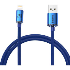 Baseus Crystal Shine Series cable USB cable for fast charging and data transfer USB Type A - Lightning 2.4A 1.2m blue (CAJY000003)