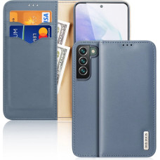 Dux Ducis Hivo Leather Flip Cover Genuine Leather Wallet For Cards And Documents Samsung Galaxy S22 + (S22 Plus) Blue