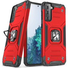 Wozinsky Ring Armor tough hybrid case cover + magnetic holder for Samsung Galaxy S22 red