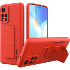 Wozinsky Kickstand Case Silicone Stand Cover for Xiaomi Redmi 10 Red