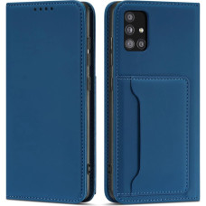 Hurtel Magnet Card Case Case for Xiaomi Redmi Note 11 Pouch Card Wallet Card Holder Blue