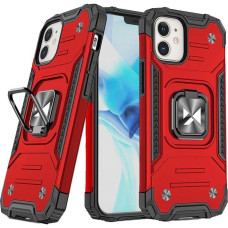 Wozinsky Ring Armor case for iPhone 14 armored cover magnetic holder ring red