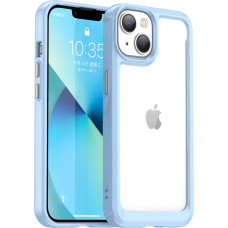 Hurtel Outer Space Case iPhone 14 Plus hard cover with gel frame blue