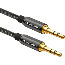 Wozinsky universal mini jack cable 2x AUX cable 3 m black