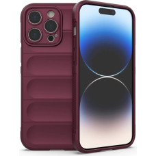 Hurtel Magic Shield Case case for iPhone 14 Pro Max elastic armored case in burgundy