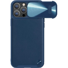 Nillkin CamShield Leather S Case iPhone 14 Pro case with camera cover blue