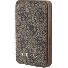 Guess Powerbank 15W GUPB5LP4GEGW 5000mAh brown/brown 4G Leather Metal Logo