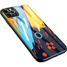 Hurtel Color Glass Case Durable Cover with Tempered Glass Back and camera cover iPhone 11 Pro Max pattern 1