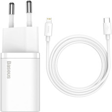 Baseus Super Si 1C fast charger USB Type C 20W Power Delivery + USB Type C - Lightning cable 1m white (TZCCSUP-B02)