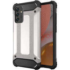 Hurtel Hybrid Armor Case Tough Rugged Cover for Samsung Galaxy A72 4G silver