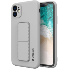 Wozinsky Kickstand Case silicone case with stand for iPhone 11 Pro gray