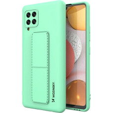 Wozinsky Kickstand Case Silicone Stand Cover for Samsung Galaxy A42 5G Mint