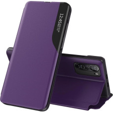 Hurtel Eco Leather View Case Elegant Flip Cover Case with Stand Function Xiaomi Redmi K40 Pro + / K40 Pro / K40 / Poco F3 Purple