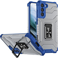 Hurtel Crystal Ring Case Kickstand Tough Rugged Cover for Samsung Galaxy S21+ 5G (S21 Plus 5G) blue