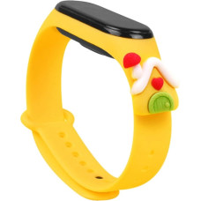 Hurtel Strap Xmas Wristband for Xiaomi Mi Band 4 / Mi Band 3 Christmas Silicone Strap Bracelet Yellow (house)