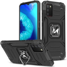 Wozinsky Ring Armor tough hybrid case cover + magnetic holder for Samsung Galaxy A03s black