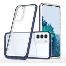 Hurtel Clear 3in1 Case for Samsung Galaxy S21 5G Frame Gel Cover Blue