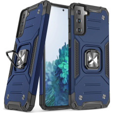 Wozinsky Ring Armor tough hybrid case cover + magnetic holder for Samsung Galaxy S22 blue