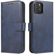 Hurtel Magnet Case elegant case cover with a flap and stand function for Samsung Galaxy A73 blue