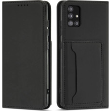 Hurtel Magnet Card Case Case for Samsung Galaxy A13 5G Pouch Wallet Card Holder Black