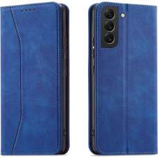 Hurtel Magnet Fancy Case Case for Samsung Galaxy S22 + (S22 Plus) Pouch Wallet Card Holder Blue