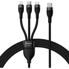 Baseus Flash Series II cable USB Type C - USB Type C / Lightning / micro USB 100 W 1.5 m black (CASS030201)