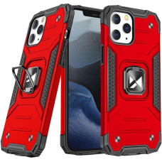 Wozinsky Ring Armor case for iPhone 14 Pro armored cover magnetic holder ring red