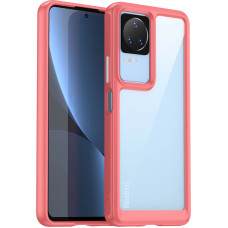 Hurtel Outer Space Case Xiaomi Poco F4 5G cover with a flexible frame red