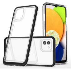 Hurtel Clear 3in1 case for Samsung Galaxy A03 silicone cover with frame black