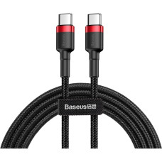 Baseus CATKLF-G91 USB-C - USB-C PD QC cable 60W 3A 480Mb/s 1m - black and red