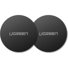 Ugreen LP123 30836 round metal plates for magnetic phone holders - black (2 pcs.)