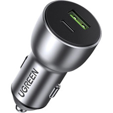 Ugreen Car Charger USB / USB Type C Quick Charge 3.0 Power Delivery 36 W 3 A gray (CD213 60980)