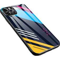 Hurtel Color Glass Case Durable Cover with Tempered Glass Back and camera cover iPhone 11 Pro Max pattern 2