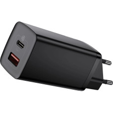 Baseus GaN2 Lite fast charger 65W USB / USB Type C Quick Charge 3.0 Power Delivery (gallium nitride) black (CCGAN2L-B01)