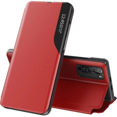 Hurtel Eco Leather View Case Elegant Flip Cover Case with Stand Function Xiaomi Redmi K40 Pro + / K40 Pro / K40 / Poco F3 Red