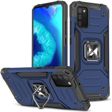 Wozinsky Ring Armor tough hybrid case cover + magnetic holder for Samsung Galaxy A03s blue