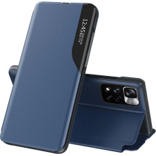 Hurtel Eco Leather View Case elegant case with flip cover and stand function Xiaomi Redmi Note 11 Pro+ 5G (China) / 11 Pro 5G (China) / Mi11i HyperCharge / Poco X4 NFC 5G blue