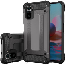 Hurtel Hybrid Armor Case Tough Rugged Cover for Xiaomi Poco M4 Pro 5G black