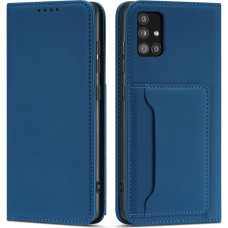 Hurtel Magnet Card Case for Xiaomi Redmi Note 11 Pro Pouch Card Wallet Card Holder Blue