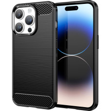 Hurtel Carbon Case iPhone 14 Pro flexible gel back cover black