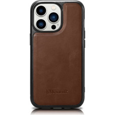 Icarer Leather Oil Wax case for iPhone 14 Pro Max leather cover brown (WMI14220720-BN)