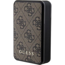 Guess Powerbank 18W GUPB10DP4GEGW 10000mAh brown/brown 4G Leather Metal Logo