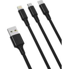 XO NB173 3in1 (Micro USB Lightning Type-C) 1.2m