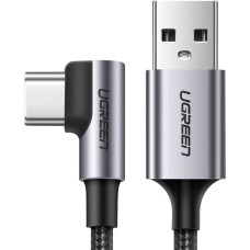 Ugreen US284 50941 USB-A (straight) / USB-C (angled) cable 3A 1m - gray