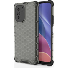 Hurtel Honeycomb Case armor cover with TPU Bumper for Xiaomi Redmi K40 Pro+ / K40 Pro / K40 / Poco F3 black